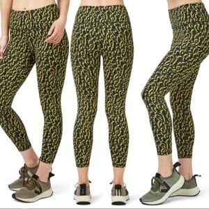 Sweaty Betty Stylish Yellow and Black Patterned Women's Leggings size small